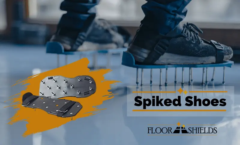 How to walk on an epoxy floor when it is wet?spike shoes for epoxy
